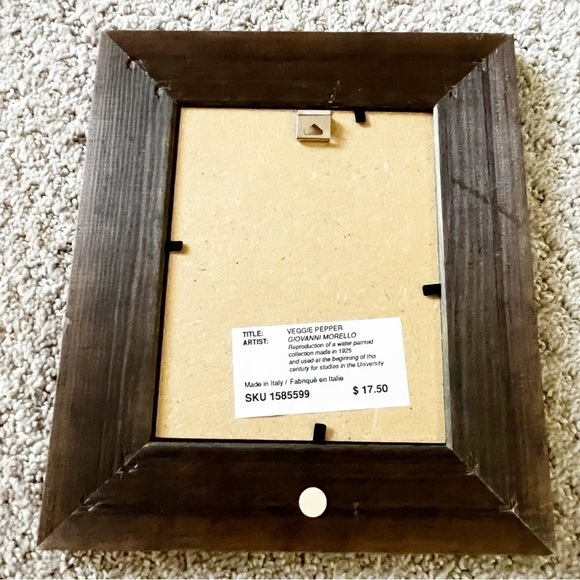 Giovanni Morello Framed Prints Artichoke Pepper Watercolor Paintings Set of 2 - Picture 6 of 12